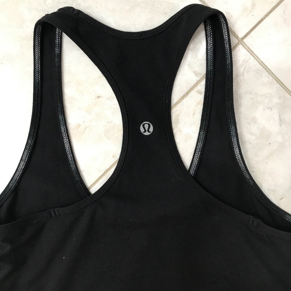 lululemon athletica Tops - LULULEMON Tank {4} Black Cool Racerback Luon